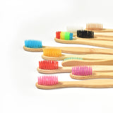 New Design Mixed Color Bamboo Toothbrush Eco Friendly Wooden Tooth Brush Soft Bristle Tip Charcoal Adults Oral Care